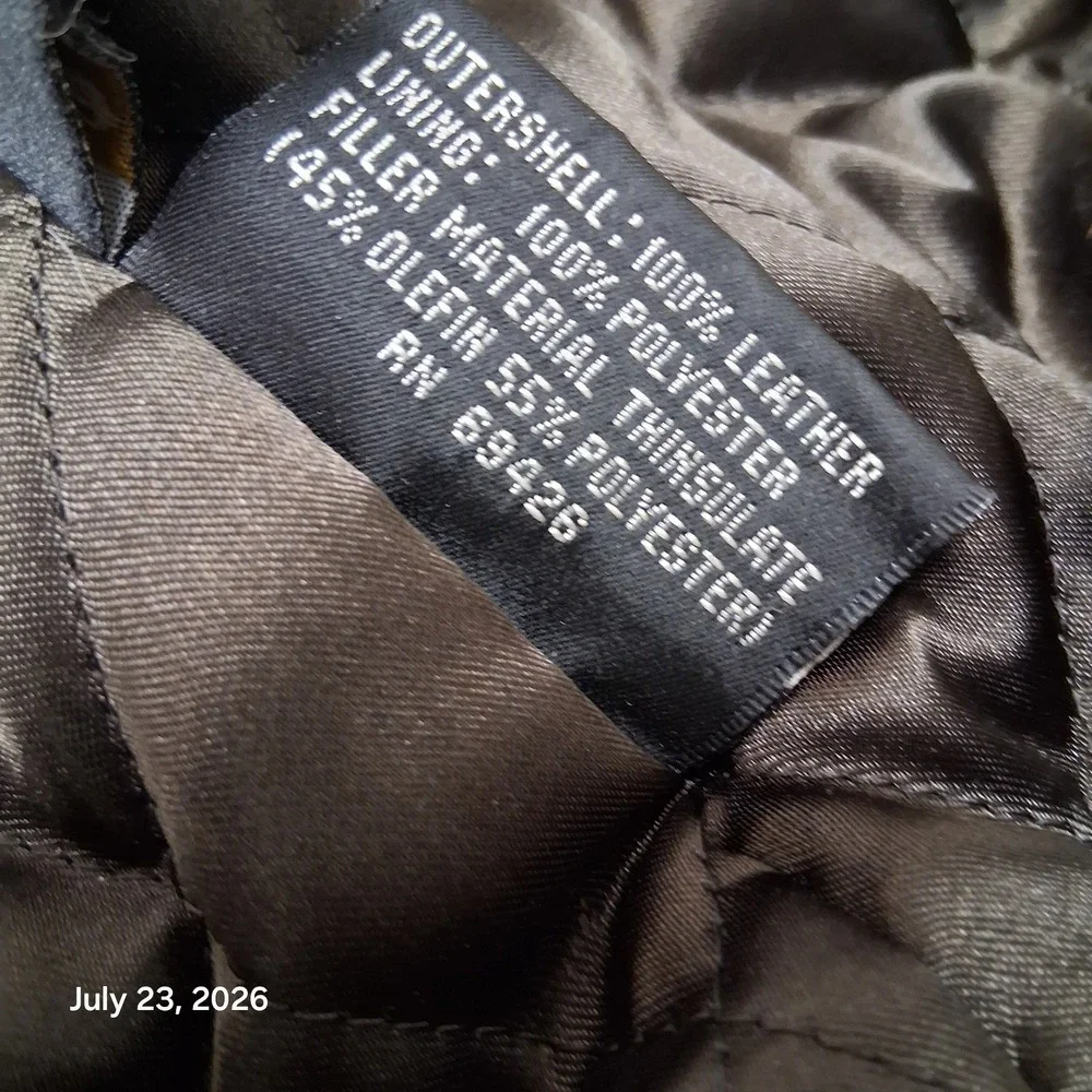 Vintage Wilsons Leather Trench Coat Womens Large Dark Brown Belted Thinsulate